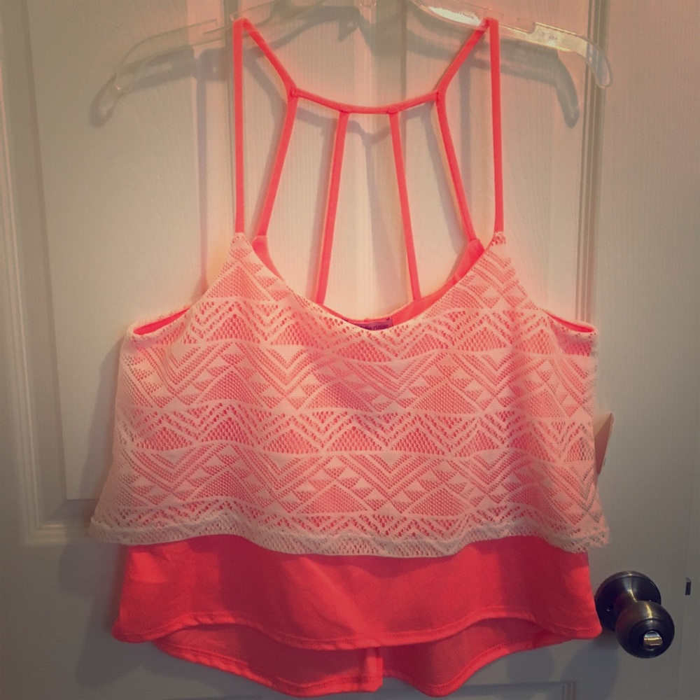 🔥Donating Soon🔥Charlotte Russe Peach Aztec Tank