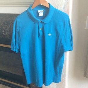 Lacoste Blue Short Sleeve Cotton Polo T-Shirt