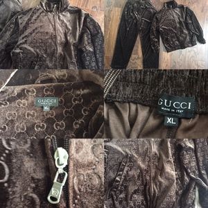 gucci velvet tracksuit mens