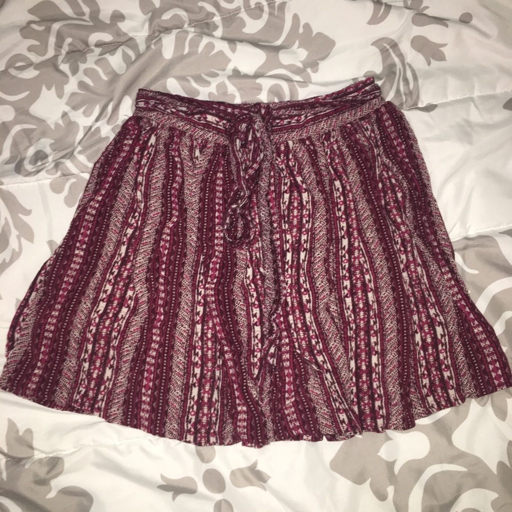 Burgundy Forever 21 Skirt