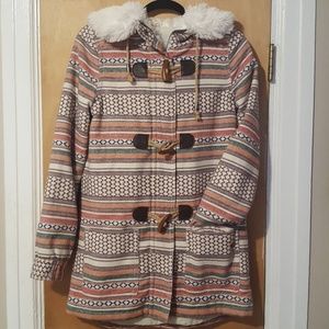 Patterned Roxy Coat