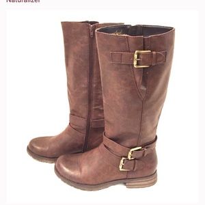 Brown riding boots. Fits wide calf!