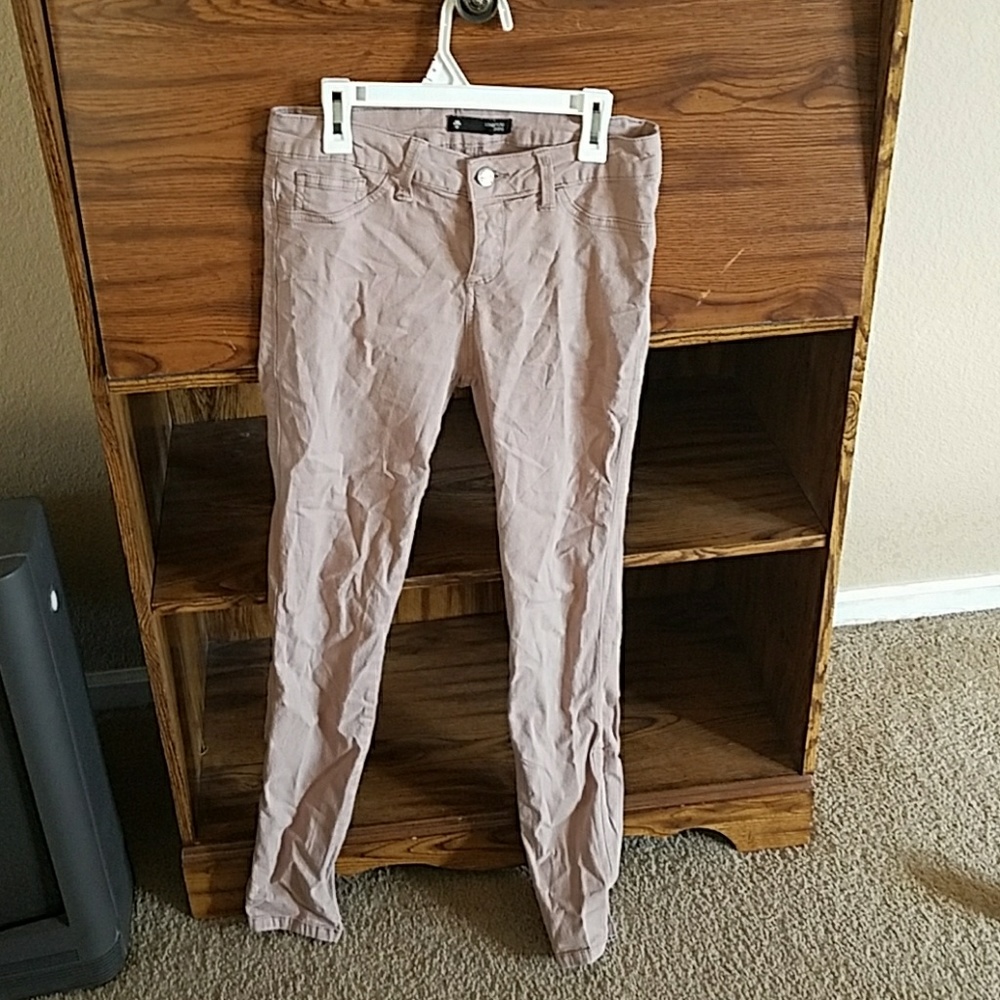 Khaki skinny jeans