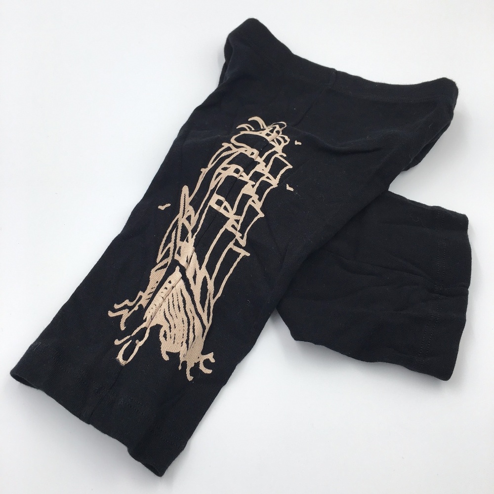 Pirate Ship on American Apparel Black Baby Pants