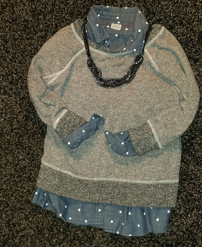 Madewell 3/4 Sleeve Sweatshirt Top