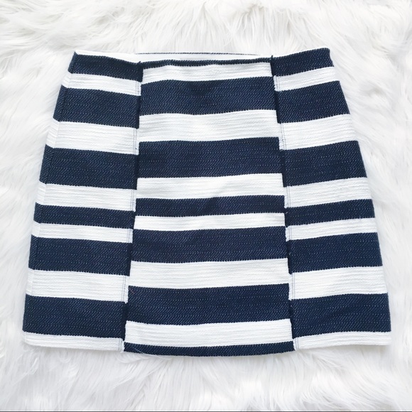 LOFT Dresses & Skirts - LOFT Navy and White Striped Skirt