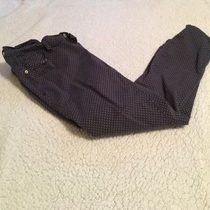 Blue polka dot denim pants 👖