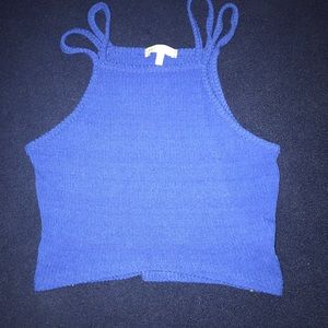 Blue crop top