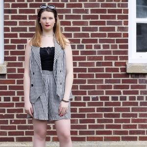 💜 Vintage Houndstooth Two Piece Set