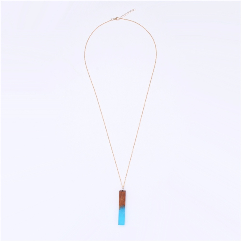 NEW Handmade Wood Resin Pendant Necklace - Picture 3 of 3