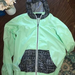 Mint green thin windbreaker