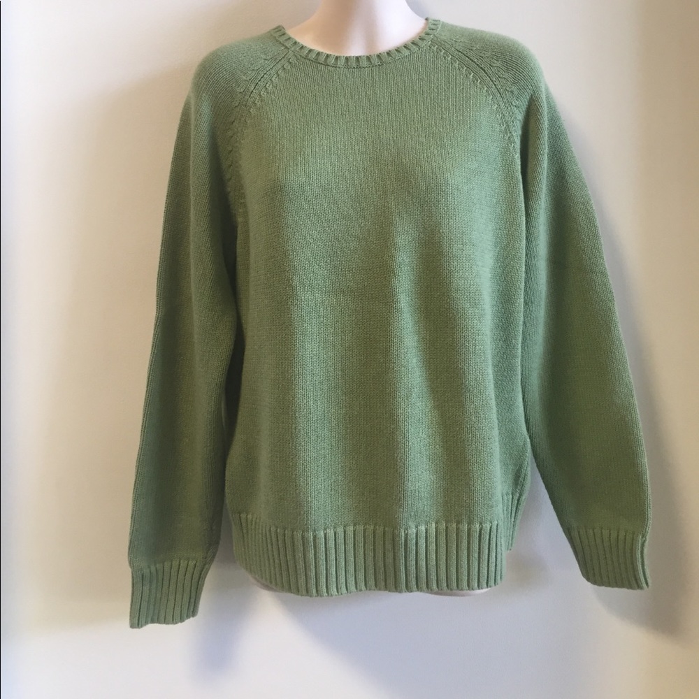 Lands End Sweater - long Sleeve- green