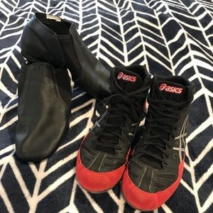 Dance shoes and youth wrestling shoes