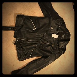 Women’s Black leather jacket