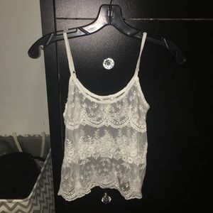 Forever 21 White Lace Top