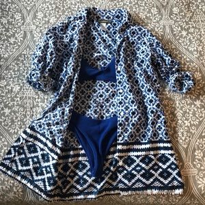 Tommy Bahama button down cover up