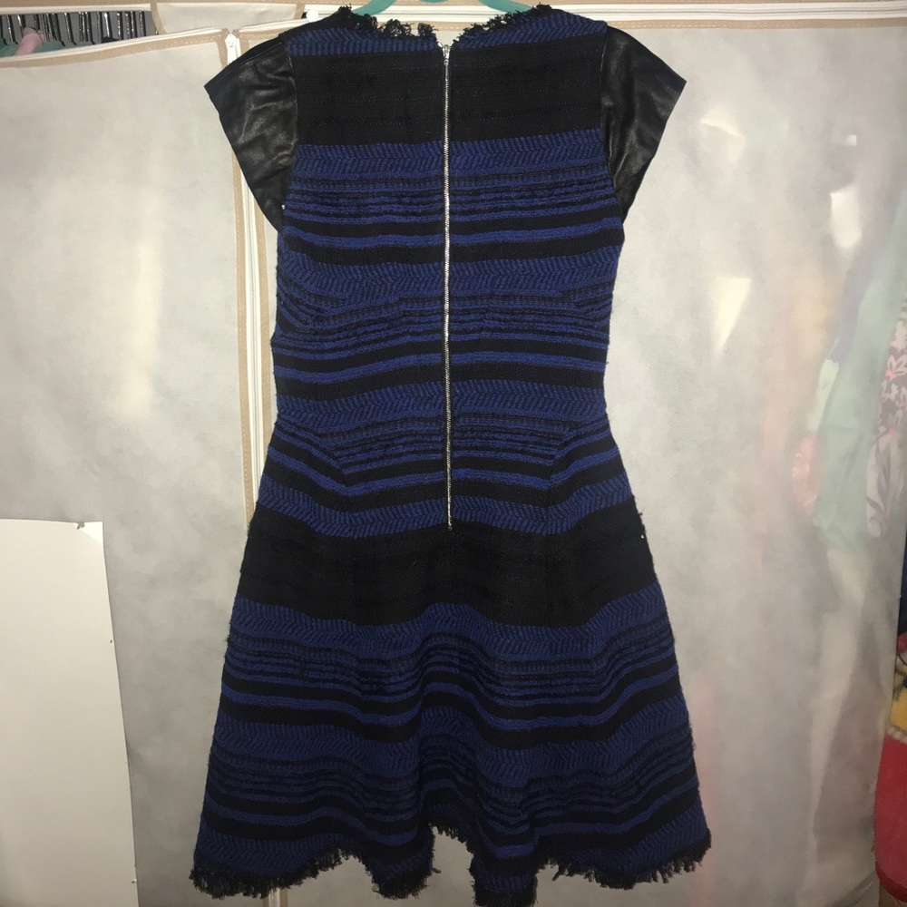Rebecca Taylor leather shoulder tweed dress - Picture 3 of 5