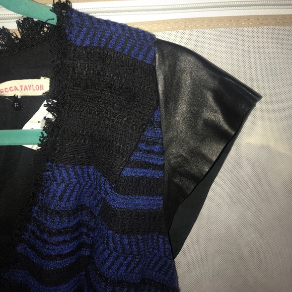 Rebecca Taylor leather shoulder tweed dress - Picture 5 of 5