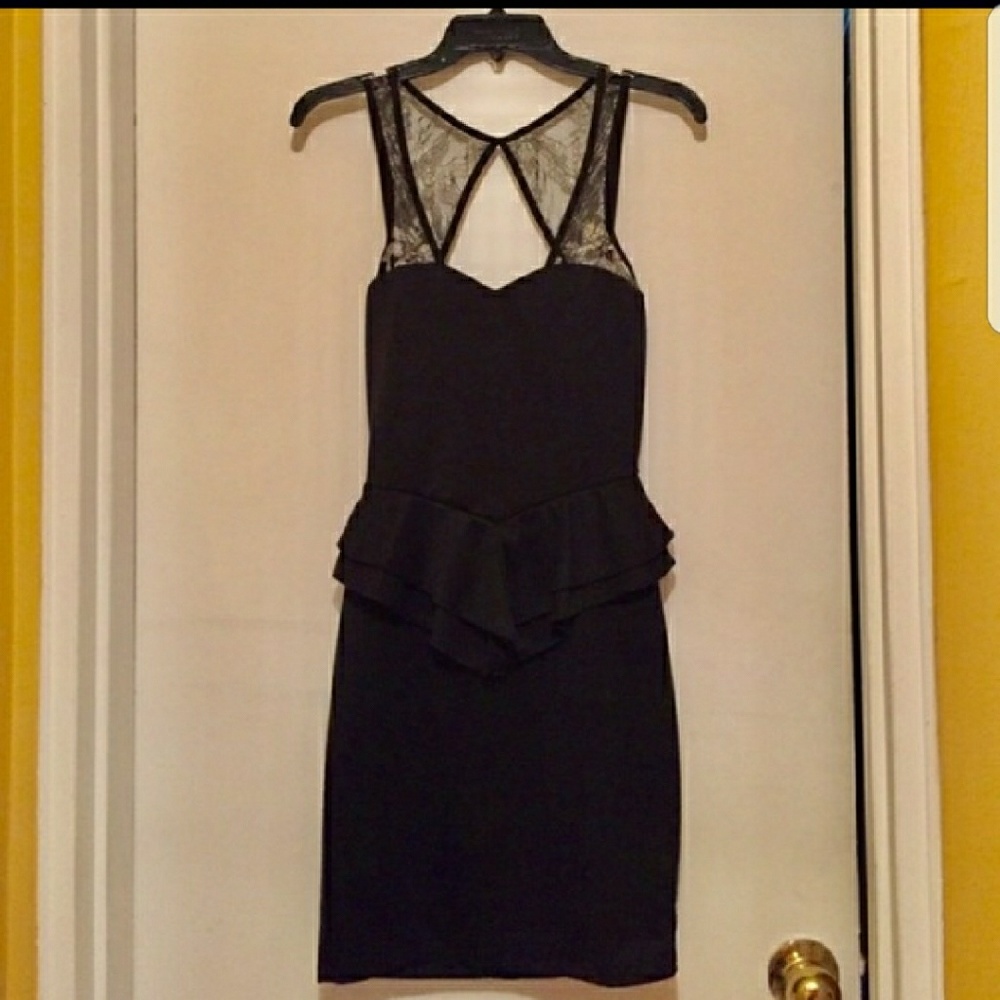 Black Peplum Dress