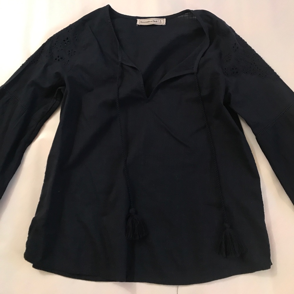 Abercrombie & fitch navy long sleeve top