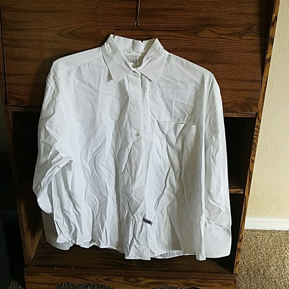 White button down blouse