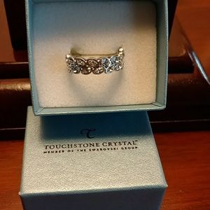 Touchstone Olympia Ring Silver & Crystal