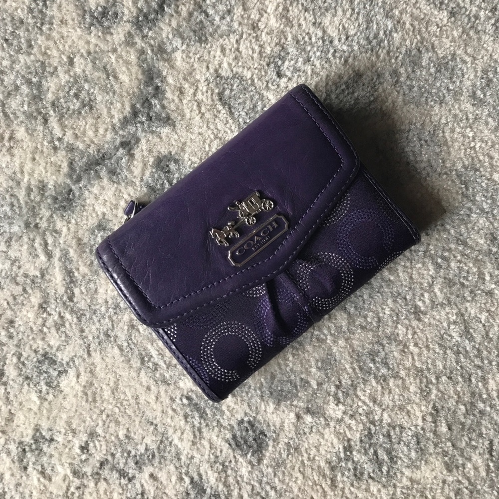 Purple Coach pop art wallet