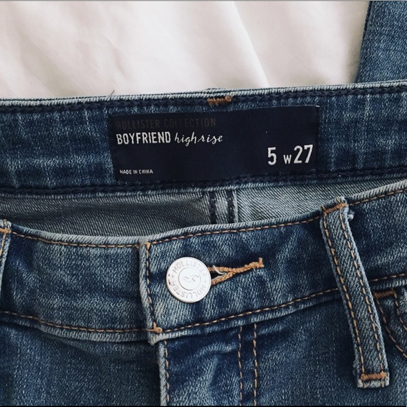 Slim Boyfriend Distressed Jeans with Raw Hem - Picture 5 of 7