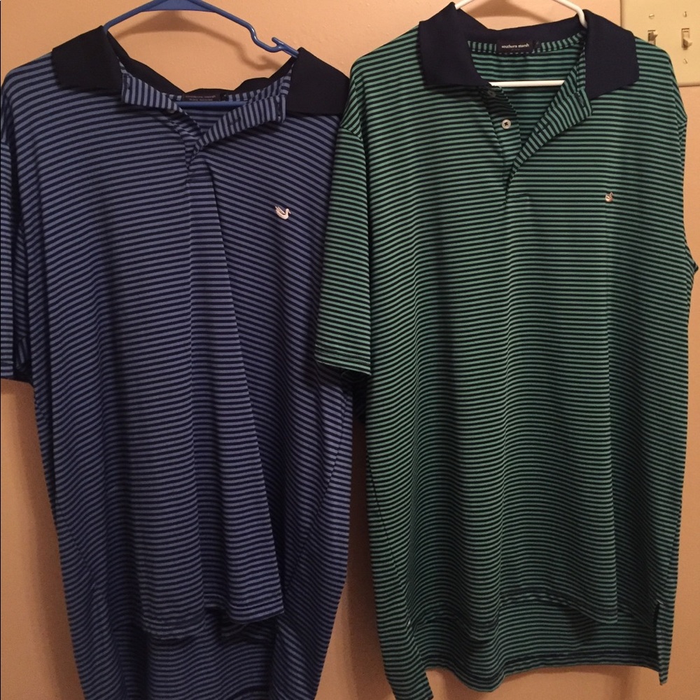2 Men southern marsh collar shirts