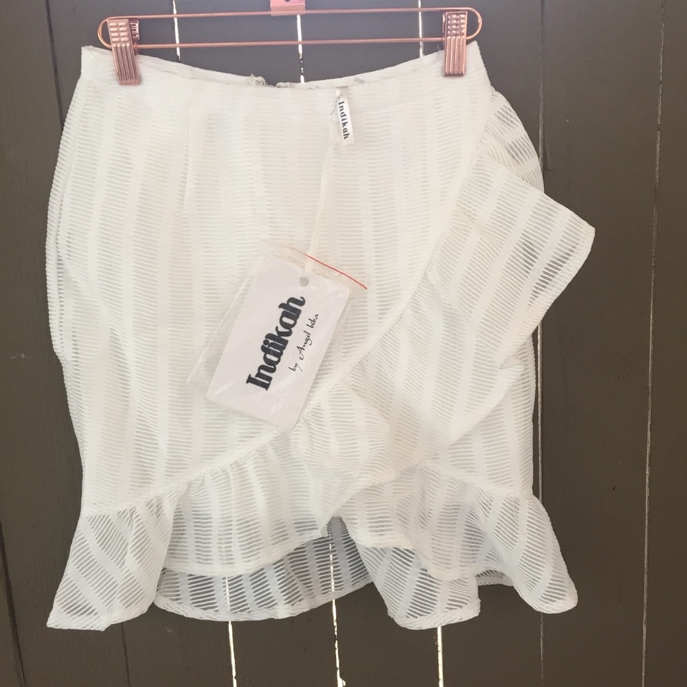 White Ruffled Skirt