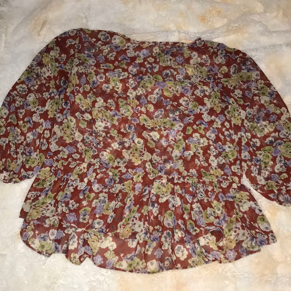 Nordstrom peplum floral top