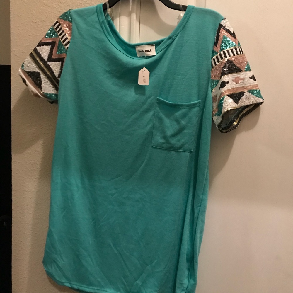 Sequin shirt L