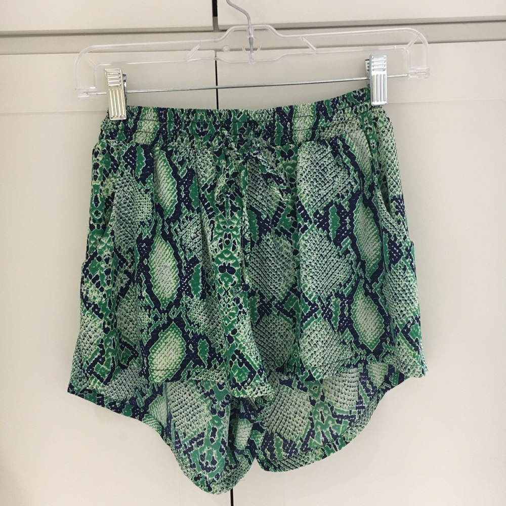 Snake print shorts