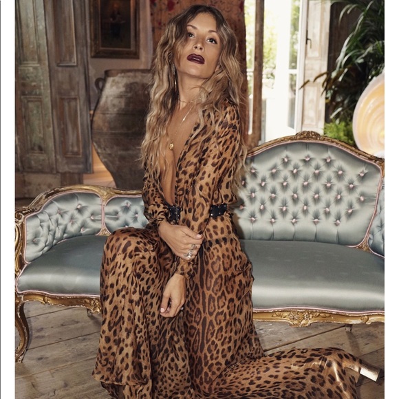 rat and boa leopard dress