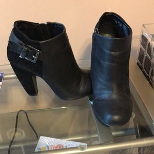 Cute Black Buckled Booties