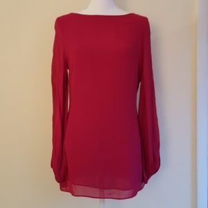 Arden B hot pink tunic with zipper back
