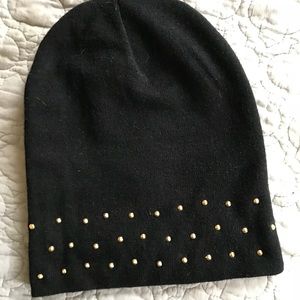 Black studded beanie