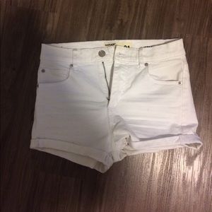 High waisted white shorts