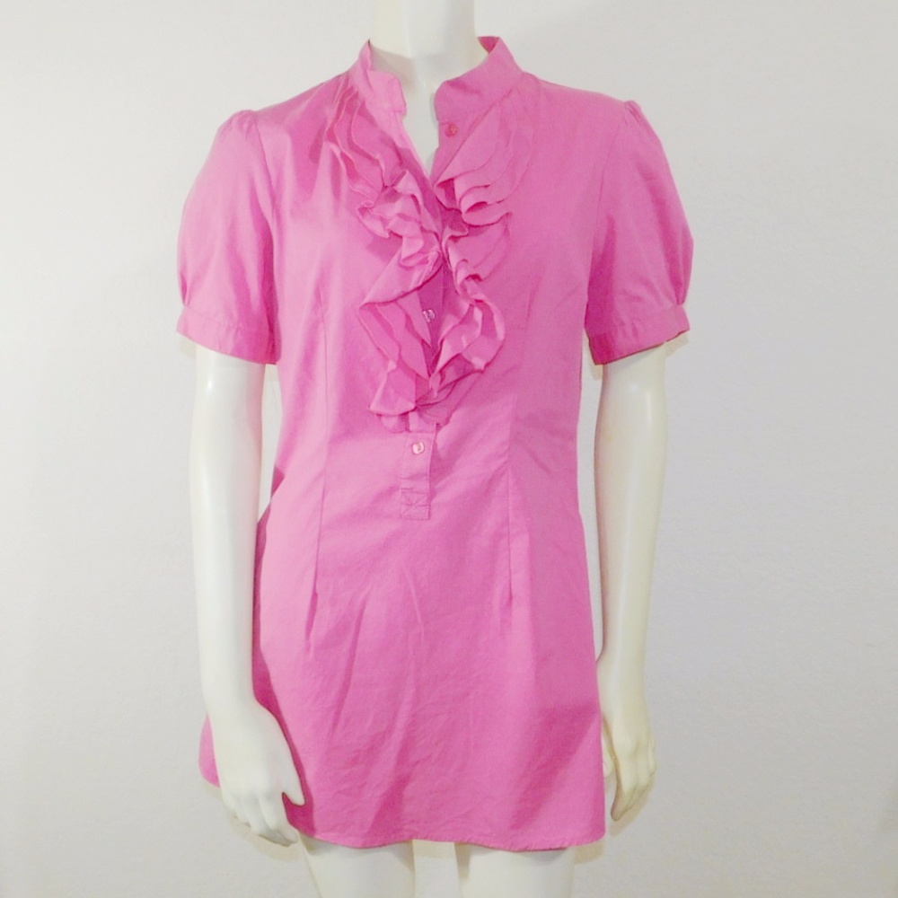 Large B Tru Pink Button Down Top Dress