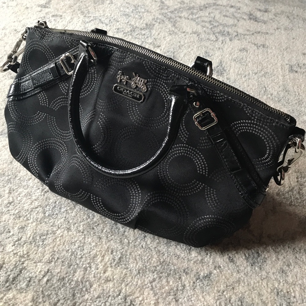 Coach black pop art shoulder bag