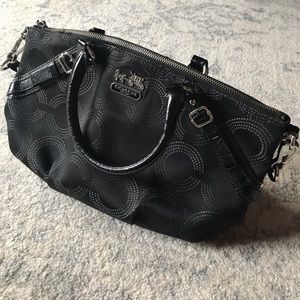 Coach black pop art shoulder bag