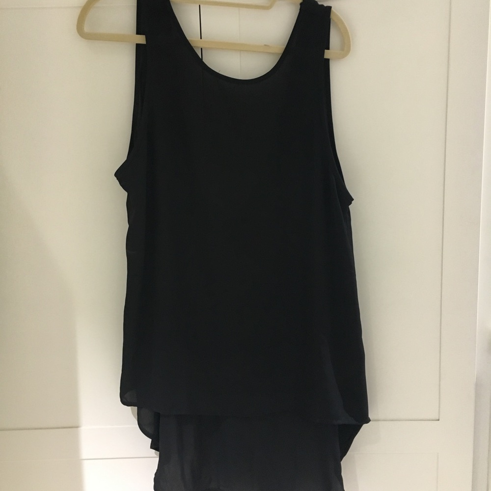 Black high low tank