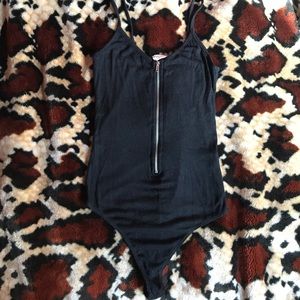 Brandy Melville zip down bodysuit