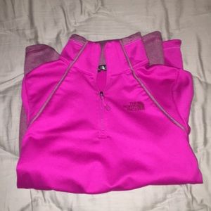 Pink NorthFace quarter zip