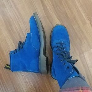 Vintage 1980's  blue suede Dr Martens