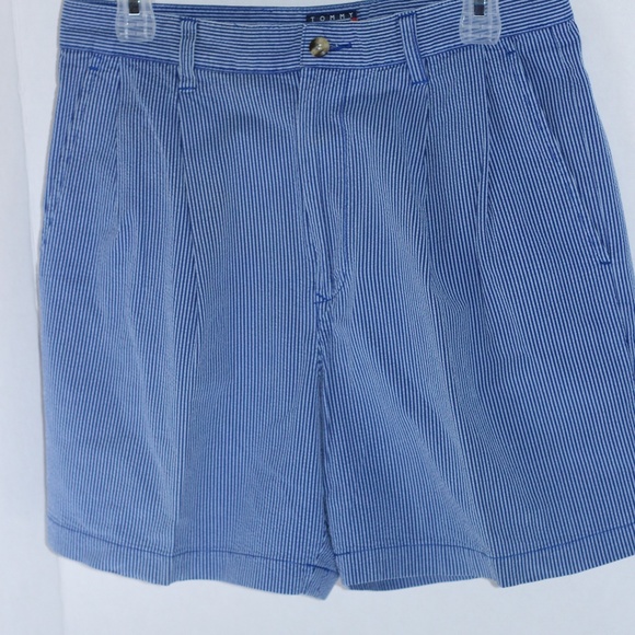 Tommy Hilfiger Pants - Tommy Hilfiger Pleated Blue Striped Shorts Size 30