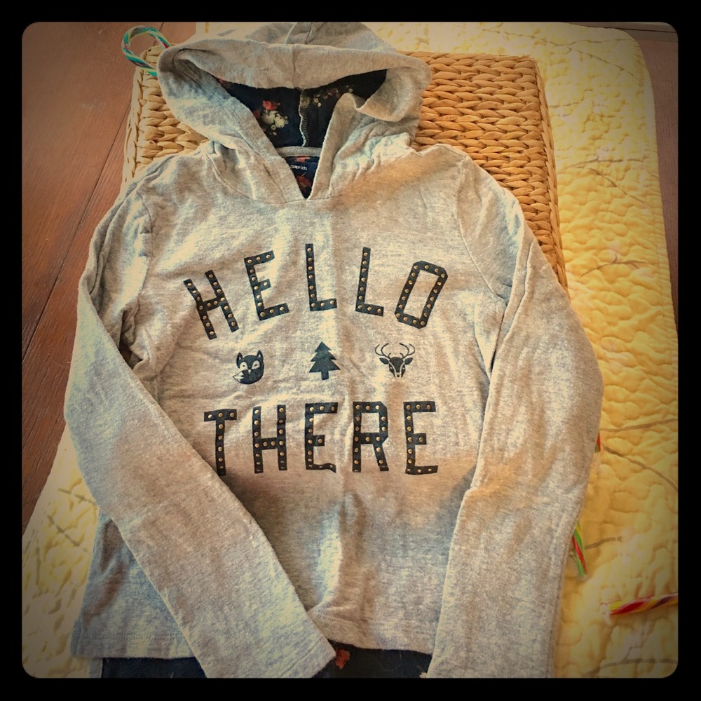 VGUC Gapkids Gray hoodie Size 8 girls