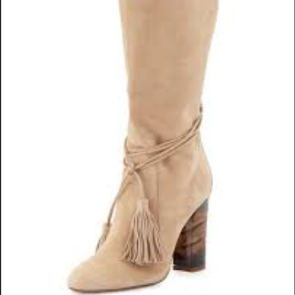 BURBERRY Winningham Suede Tassel boots