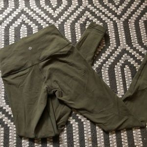 Lululemon Olive Green Full-on Loun Leggings