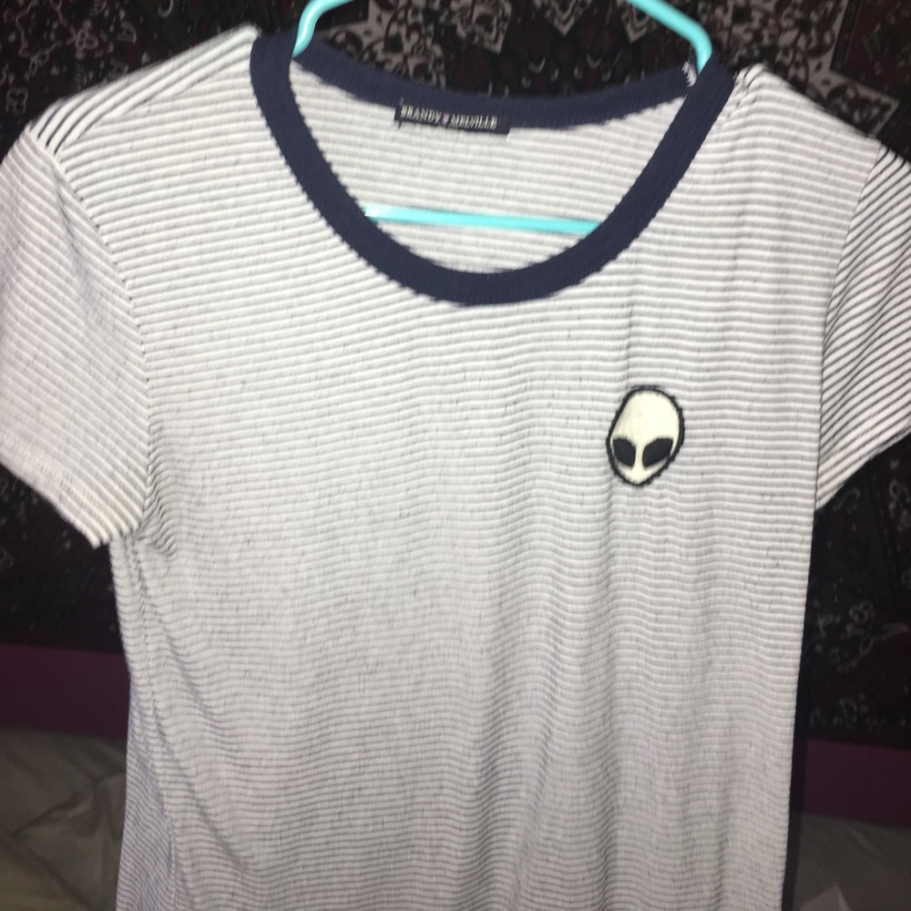 striped alien shirt